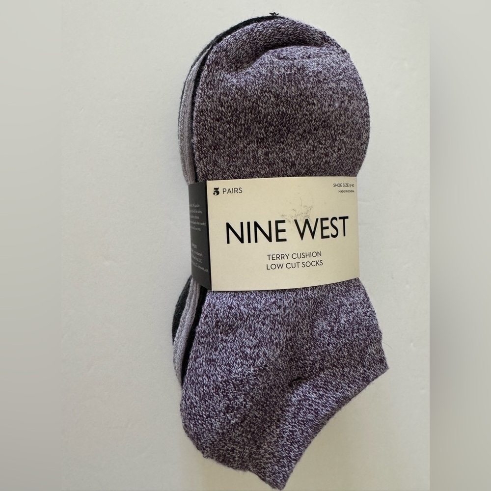 Nine West Terry Cushion Low Cut Socks 5 Pack Neutral Colors Size 5-10 NWT